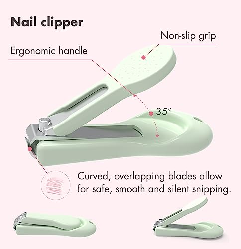 4-in-1 Baby Nail Care Kit in Owl Green