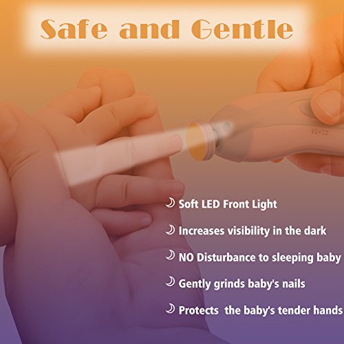 Electric Baby Nail Trimmer with LED Light