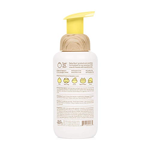Natural baby shampoo and wash, foam, 355 ml
