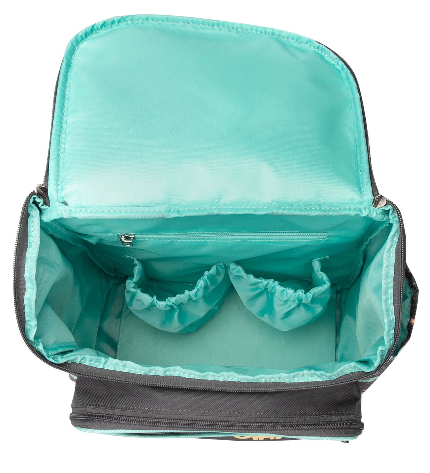Gray Backpack Diaper Bag with Changing Pad