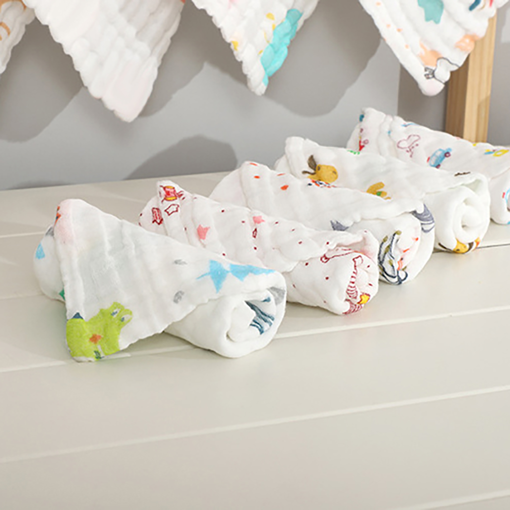 5-Pack Soft Cotton Baby Bibs - Colorful