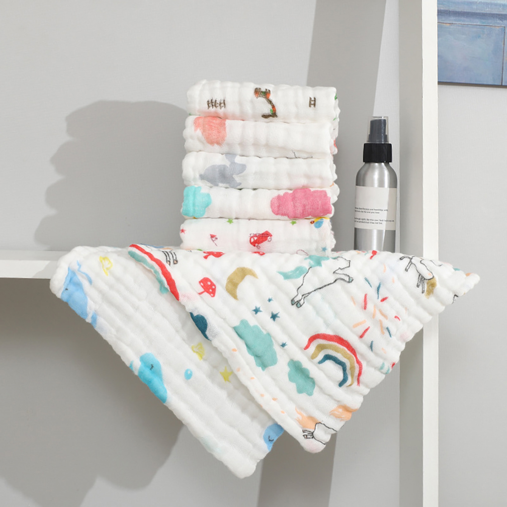 5-Pack Soft Cotton Baby Bibs - Colorful