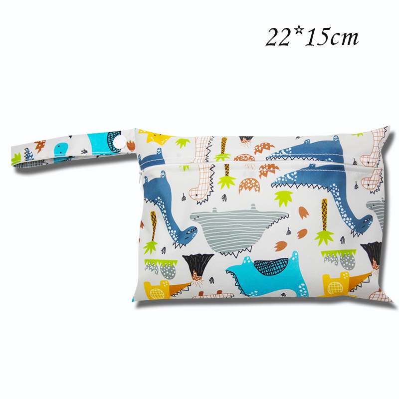 Waterproof Cartoon Diaper Bags with Double Zipper