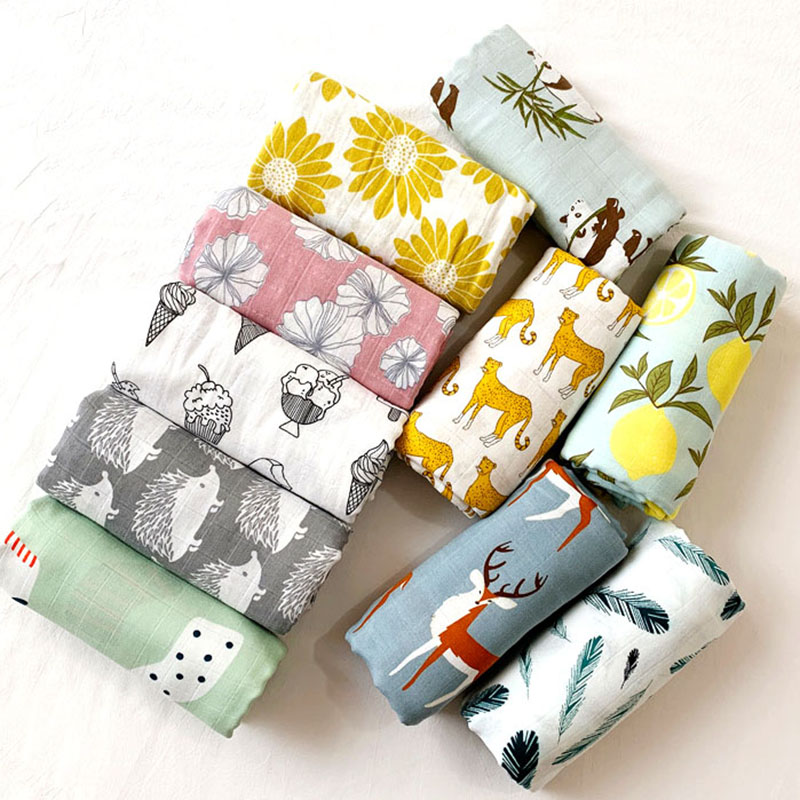 Muslin Cotton Baby Towel Scarf Swaddle Bath