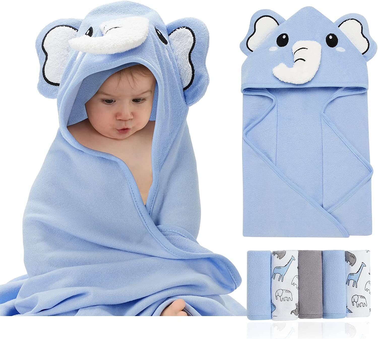 Cartoon Soft Baby Washcloths - 6 Pack