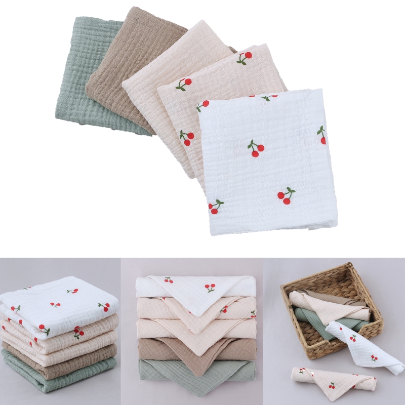 Soft Cotton Baby Towels, 5 or 1 Pcs