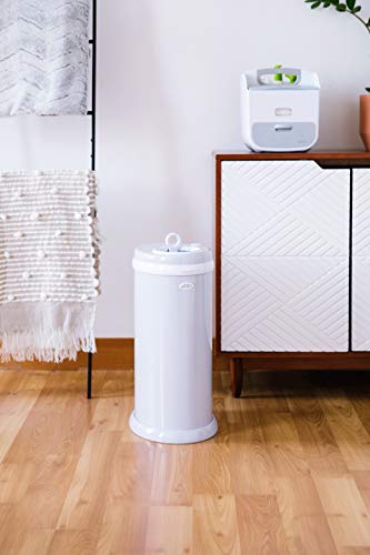 Ubbi Odor-Locking Diaper Pail, Grey, Modern Design
