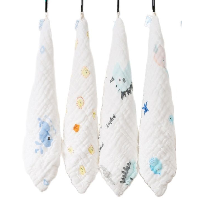 5-Pack 100% Cotton Baby Towels - Multi-Use