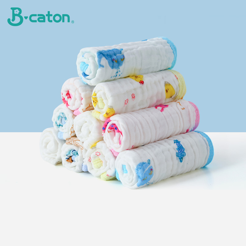 5-Pack 100% Cotton Baby Towels - Multi-Use
