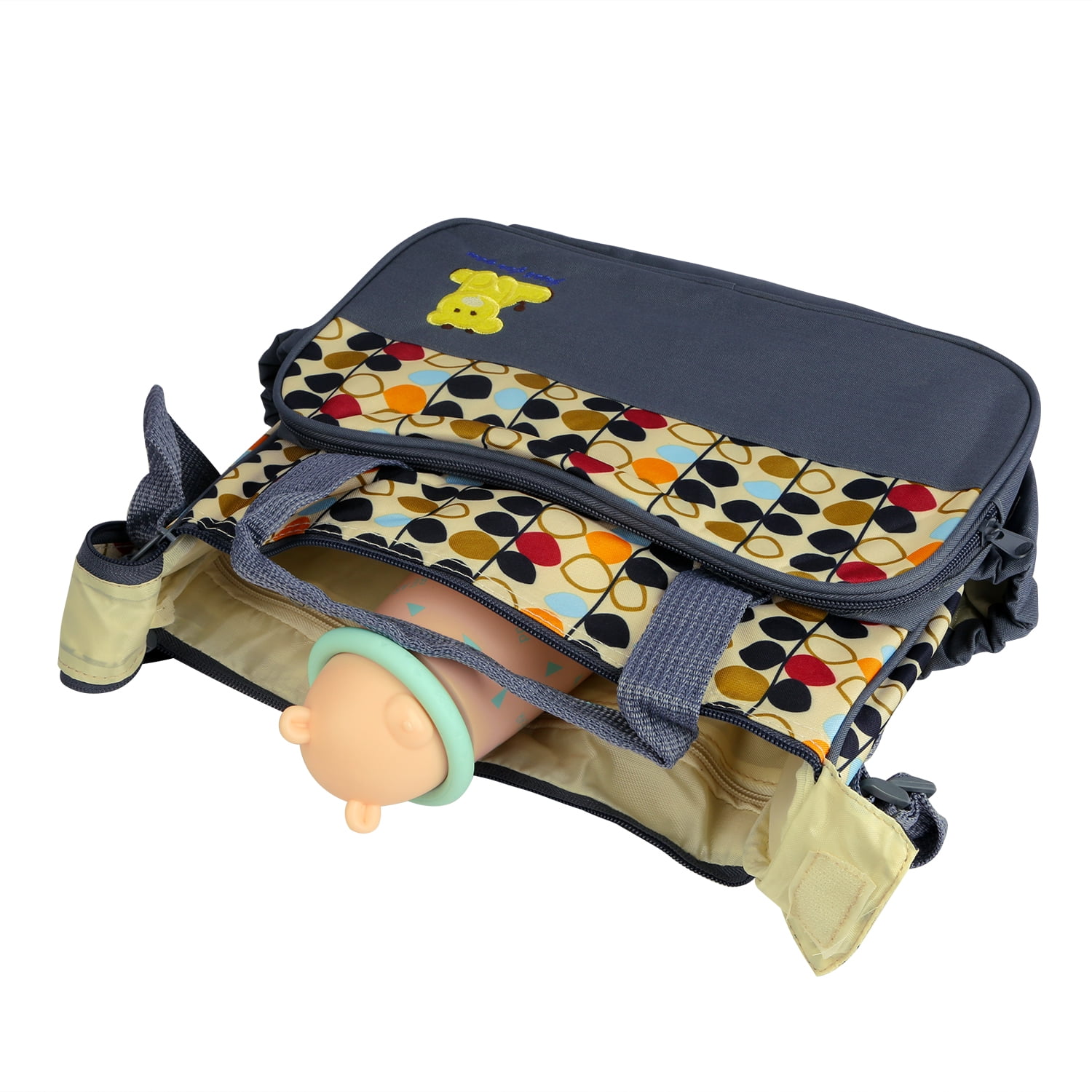 Stylish GPCT Baby Diaper Tote Set - Gray