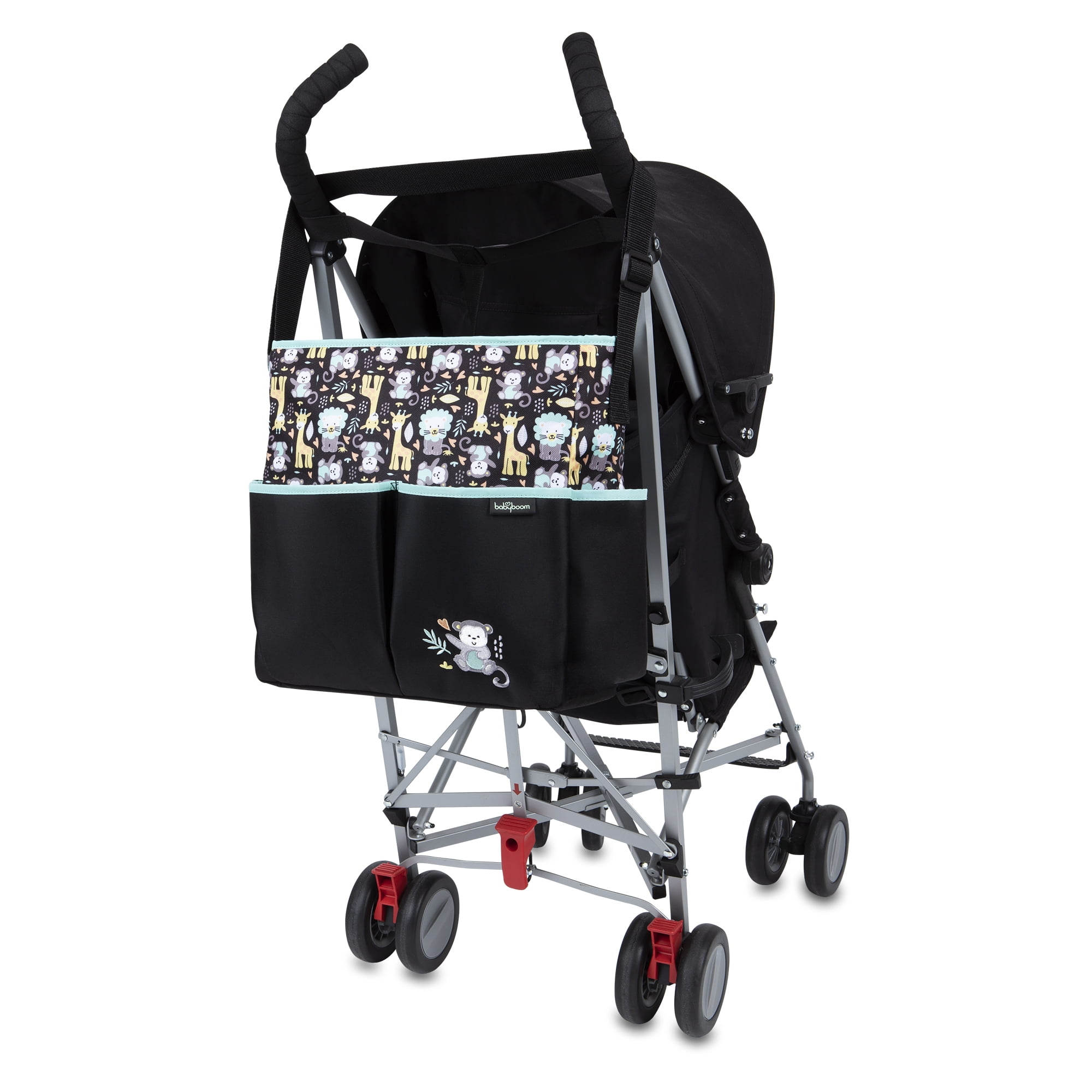 Adjustable Shoulder Strap Tote Diaper Bag - Black
