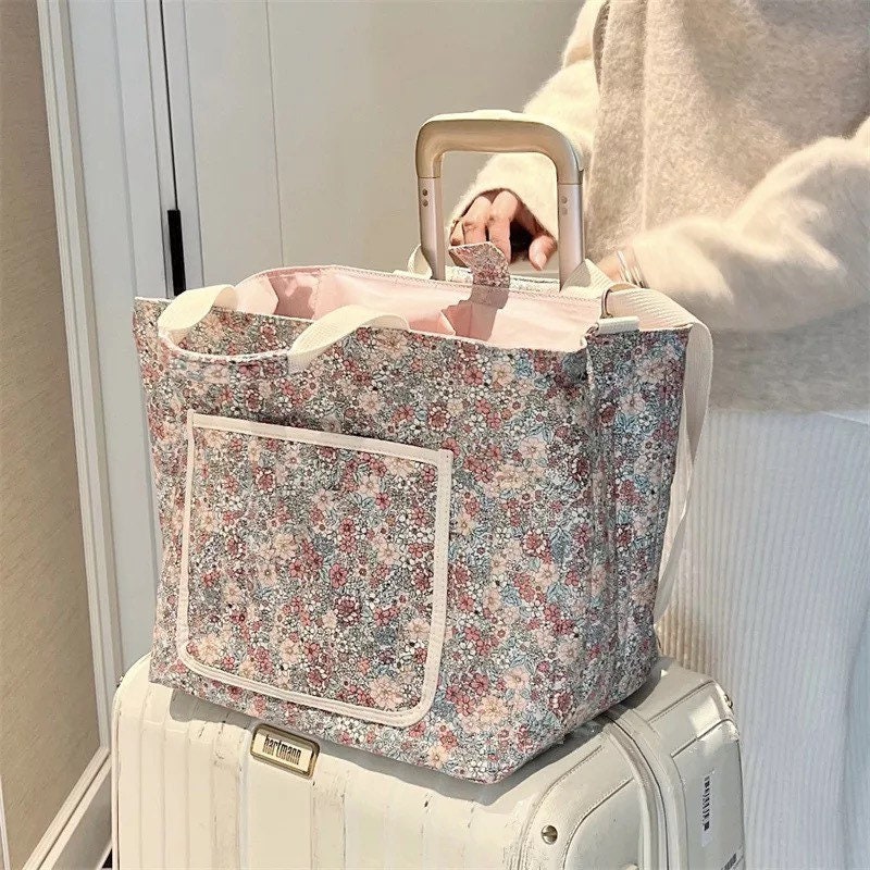 Korean Floral Mother & Baby Bag - Multi-Functional Shoulder Bag