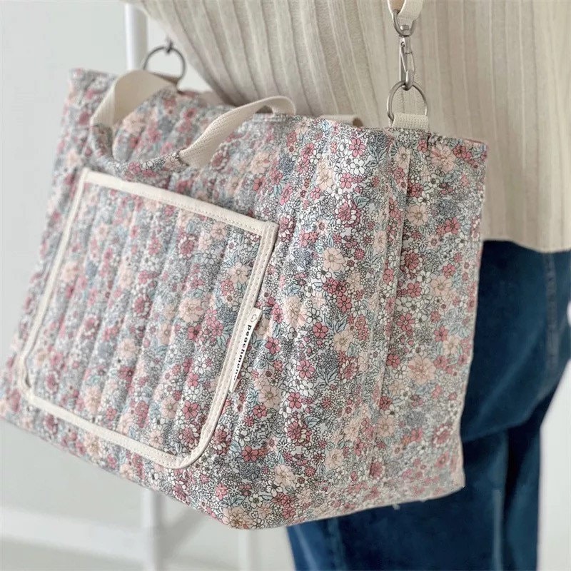 Korean Floral Mother & Baby Bag - Multi-Functional Shoulder Bag