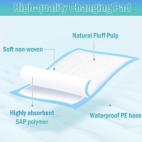 100 pack waterproof diaper changing pads for babies