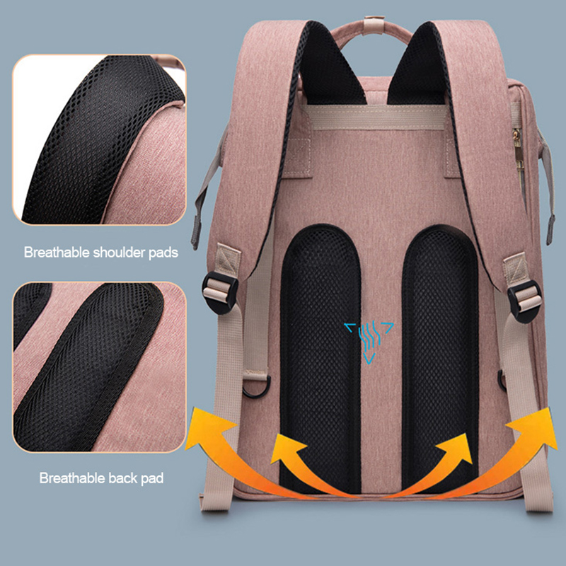 Portable Folding Crib & Large-capacity Mommy Backpack