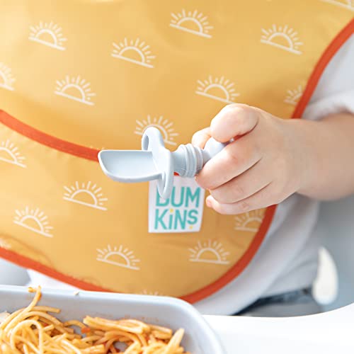 Silicone Baby Fork and Spoon Set - Gray