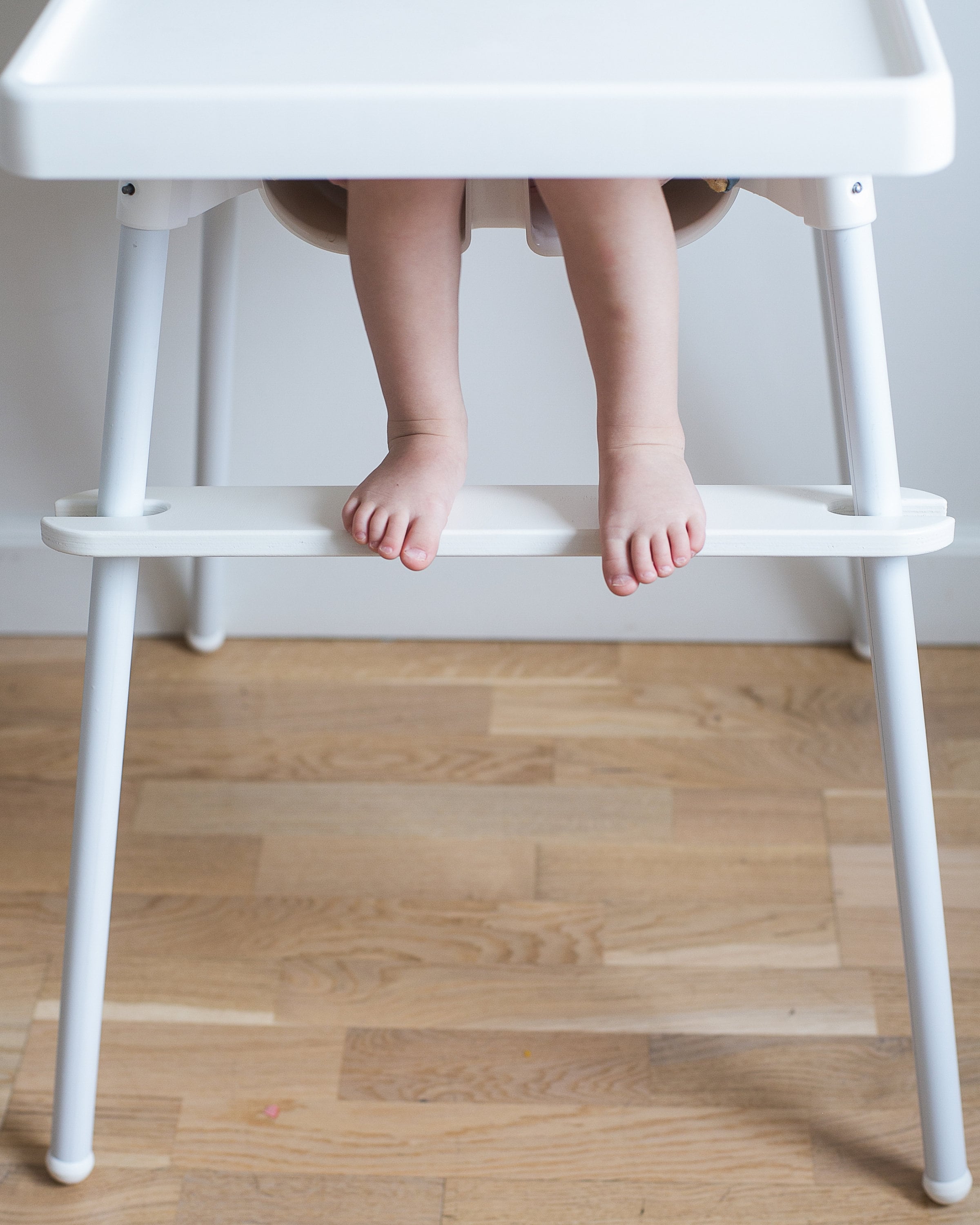 IKEA highchair footrest for minimalist babies