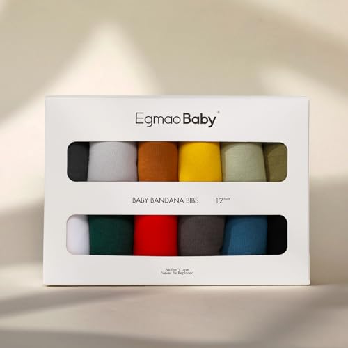 Organic Cotton Baby Drool Bibs – 12 Pack