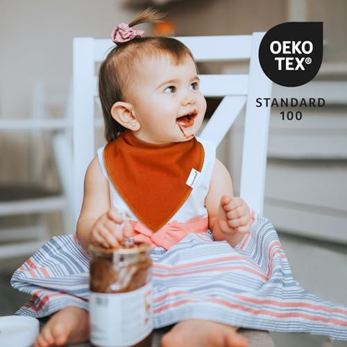 Organic Cotton Baby Drool Bibs – 12 Pack