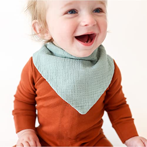 10-Pack Konssy Muslin Baby Bandana Bibs