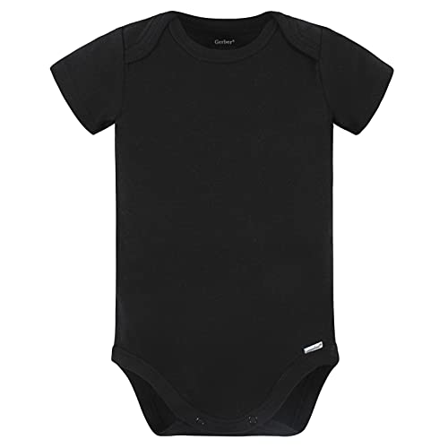 5-Pack Gerber Baby Onesies, Black, 0-3 Months