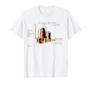 Moonshine Still Patent Blueprint Graphic Tee