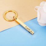 Engraved Copper Keychain for Couples Anniversary Gift