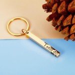 Engraved Copper Keychain for Couples Anniversary Gift