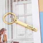 Engraved Copper Keychain for Couples Anniversary Gift