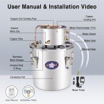 12L Whisky Distiller Kit with Pump & Thermometer