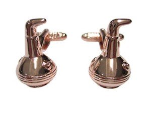 Rose Gold Alcohol Distilling Still Cufflinks