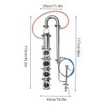 Stainless Steel Moonshine Distillery Kit with Flute Column