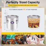 Stainless Steel Alcohol Still Kit with Thermometer & Pump