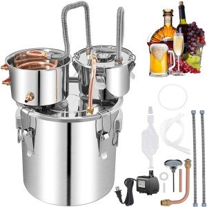 VEVOR 13.2Gal/50L Distillery Kit Brewing Moonshine Still
