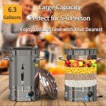 HOOLOO Electric Copper Alcohol Distiller Kit 6.3Gal