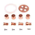 YUEWO 3" Copper Bubble Plate Set with Gasket