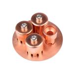YUEWO 3" Copper Bubble Plate Set with Gasket