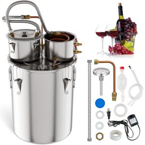 10 Gallon Stainless Steel Alcohol Distiller with Thermometer