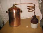 5 Gal Copper Moonshine Still with Coil & Jug