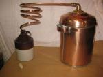 5 Gal Copper Moonshine Still with Coil & Jug