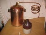 5 Gal Copper Moonshine Still with Coil & Jug