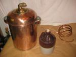 5 Gal Copper Moonshine Still with Coil & Jug