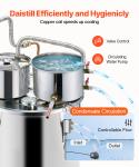 VEVOR 8-Gallon Moonshine Still with Thumper Keg