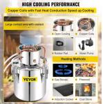 VEVOR 13.2Gal Stainless Steel Alcohol Distillery Kit