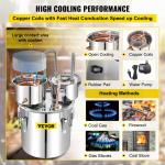 VEVOR 13.2Gal Moonshine Still with Thumper Keg