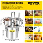 VEVOR 13.2Gal Moonshine Still with Thumper Keg