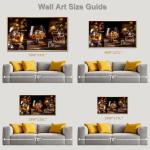 Whiskey Canvas Wall Art for Home Bar