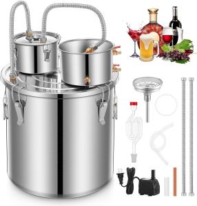 50L Stainless Steel Alcohol Still Kit with Thermometer