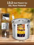 50L Stainless Steel Alcohol Still Kit with Thermometer