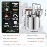 VEVOR 8G Alcohol Still Distillery Kit with Thermometer